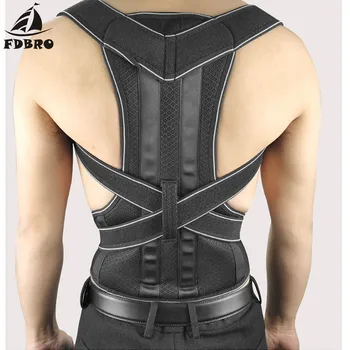 

FDBRO New Back Support Belt Adjustable Spine Posture Corrector Adult Humpback Pain Back Support Shoulder Belt Posture Correction