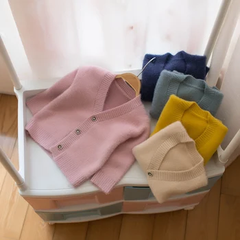 

Girl's Sweater Cardigan Sweater Baby Boys Autumn and Winter Coat Children's Sweater Children Clothing Long Sleeve Outwear Tops