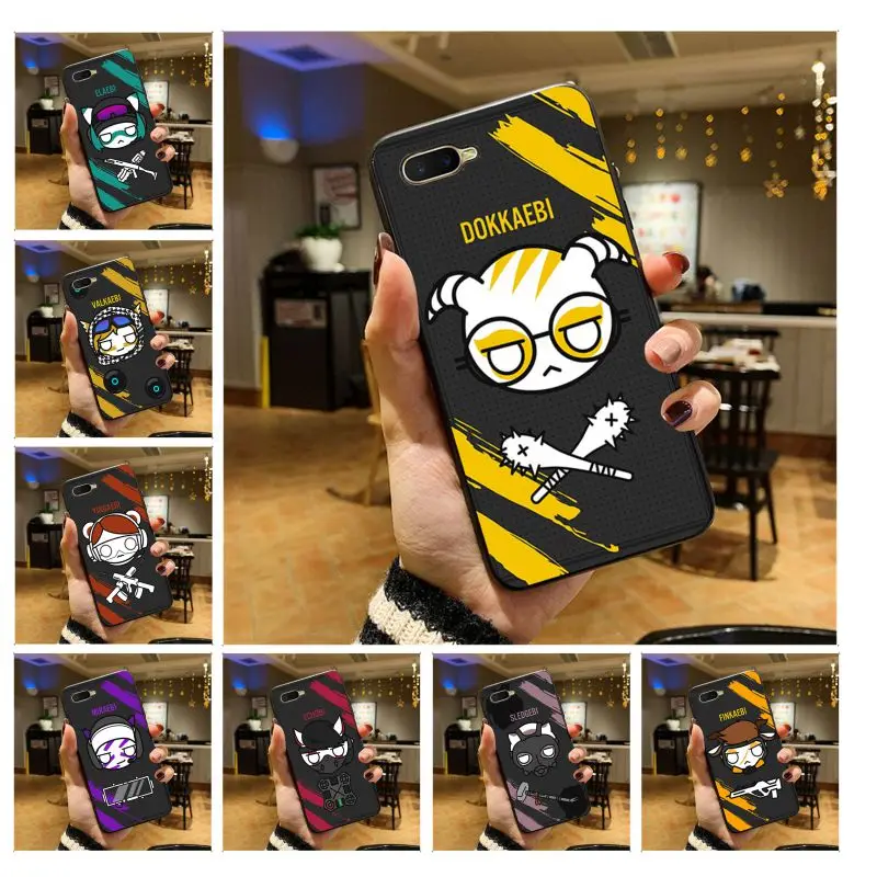 Радуга шесть осада пользовательские фото мягкий чехол для телефона fundas oppo f7 f5 f9 k1