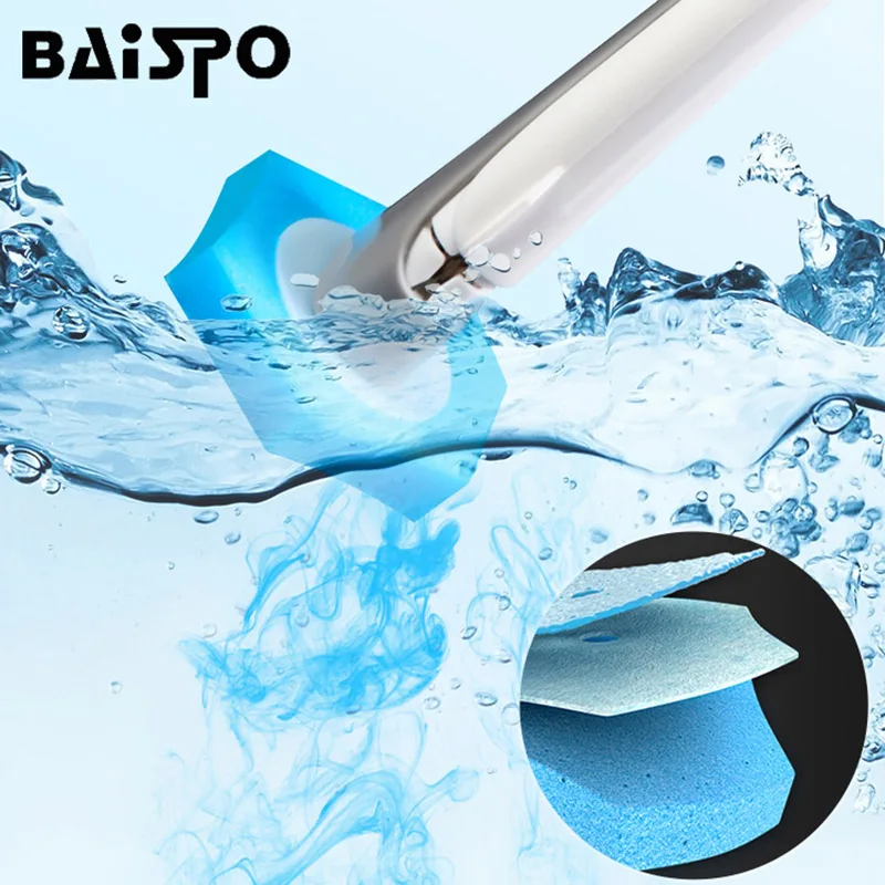 

BAISPO New Disposable Toilet Brush Without Dead Angle Cleaning Set Replacement Brush Head Sterilizer Bathroom Accessories Sets