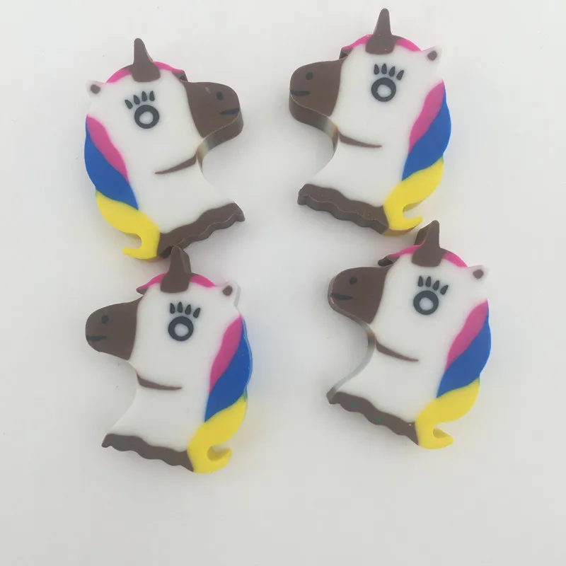 4 шт./лот милый мультяшный креативный единорог ластик карандаша Kawaii мини животное