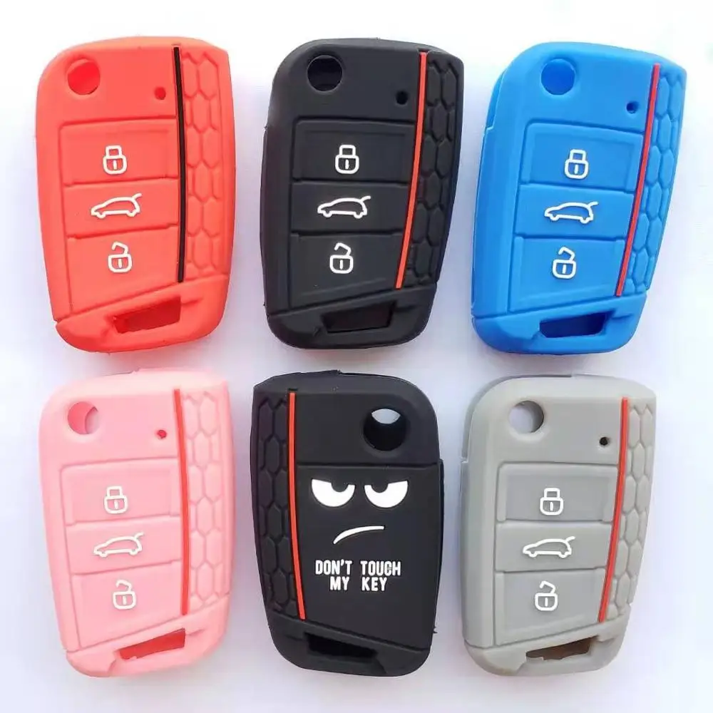 Силиконовый чехол брелок для ключей в виде сот VOLKSWAGEN Golf7 Polo MK7 GTI R Skoda Octavia Combi A7 SEAT
