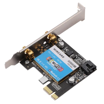 

WIRCARD Network Card Dual Band 2.4G/5G 867Mbps + Bluetooth 4.1 PCIE Wireless Card for Desktop