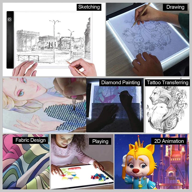 Elice A2 A3 A4 A5 ultra thin LED Drawing Digital Graphics Pad USB LED Light pad drawing tablet Electronic Art Painting - Image 5