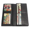 Men Black Long Wallets Stitching Style 100% Genuine Leather Wallet Men's Credit Card Travel Hand Purse For Man 4