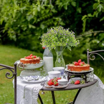 

New 20 Pcs Artificial Flowers Green Plants Indoor Hanging Flower Bed Terrace Garden Wedding Garden Farmhouse Decoration