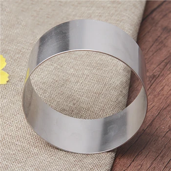 

4pcs Baking Mousse Ring Round Dessert Wedding Cake Molds Decorating Tool Home Circle Bottomless DIY Kitchen Stainless Steel
