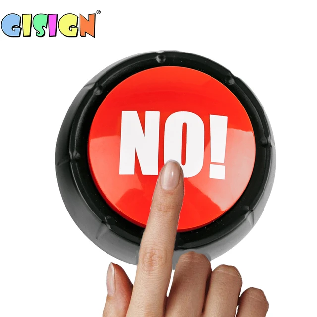Novelty Big Red NO Button No Sound Button Desktop Sound Toy Great For  Parents Co-Workers Gag Joke - AliExpress