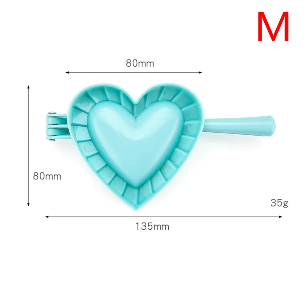 Heart M 1 шт. S/M/L 3 модели кухонные формы для пельменей пластиковые пресс для теста для пельменей и вареников приспособление для лепки пельменей приготовления теста Jiaozi производитель китайской еды - Цвет: Heart M