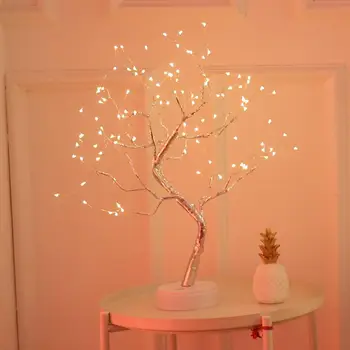 

PC Touch Switch Colorful Portable Tree Night Light LED USB Table Lamp LED Night Light Decoration Home Gift Festival Party