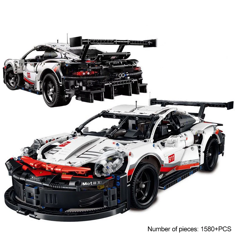 

Racing Car 911 RSR Model Set Building Blocks Technic Series Legoing DIY Blocks Toys For Children Christmas Gift Car Bricks Toys