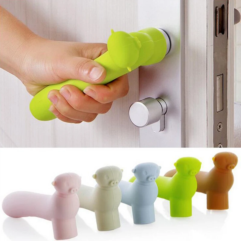 

Baby Door Handle Cover Toddler Safety Products Silicone Anti-collision Door Stopper Holder Home Children Head Protection Cover