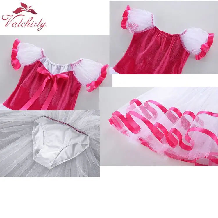 Ballet Leotard Yellow Ballet Dance Tutu Leotard Girls Dancewear Costume Ribbon Long Tulle Skirt Ballerina Fairy Party