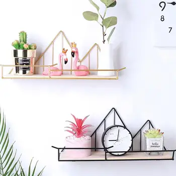 

Unique Storage Stand Creative Iron Art Storage Rack Sundries Organizer Storage Shelf for Home Living Room without Nail