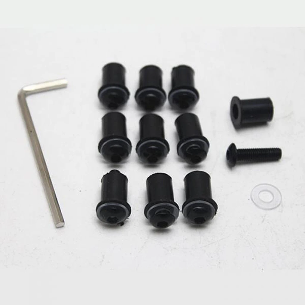 20pcs Universal Motorcycle Windscreen Windshield M5 Bolts Screw Set 5mmx19mm