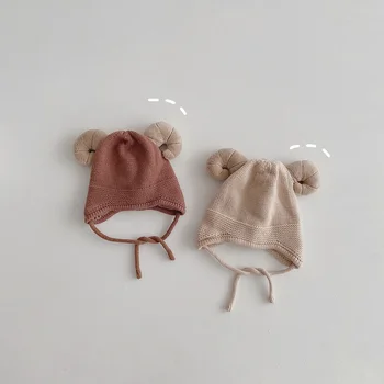 

MILANCEL 2020 winter baby hat sheep style boys knit hat animal style girls hat 2 colors baby accessories