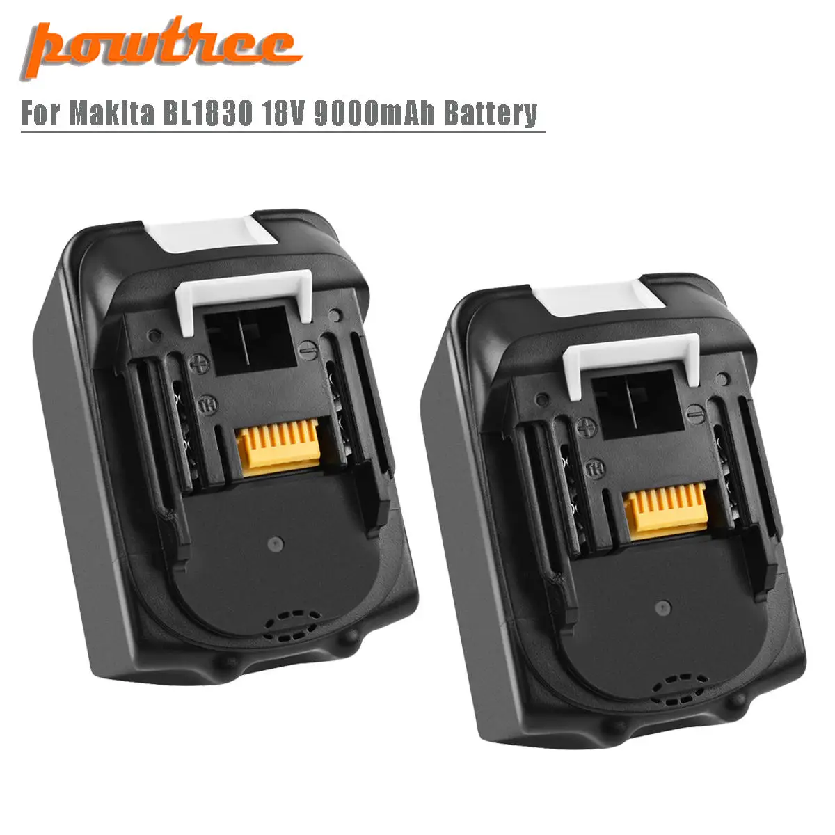 2PACK 9.0Ah Powtree для Makita, высокая емкость, 9000 мА/ч, BL1830, электроинструменты, литиевая батарея, замена, LXT400, BL1815, BL1840, BL1850, BL1860, L30 - Цвет: 2PACK 9.0Ah