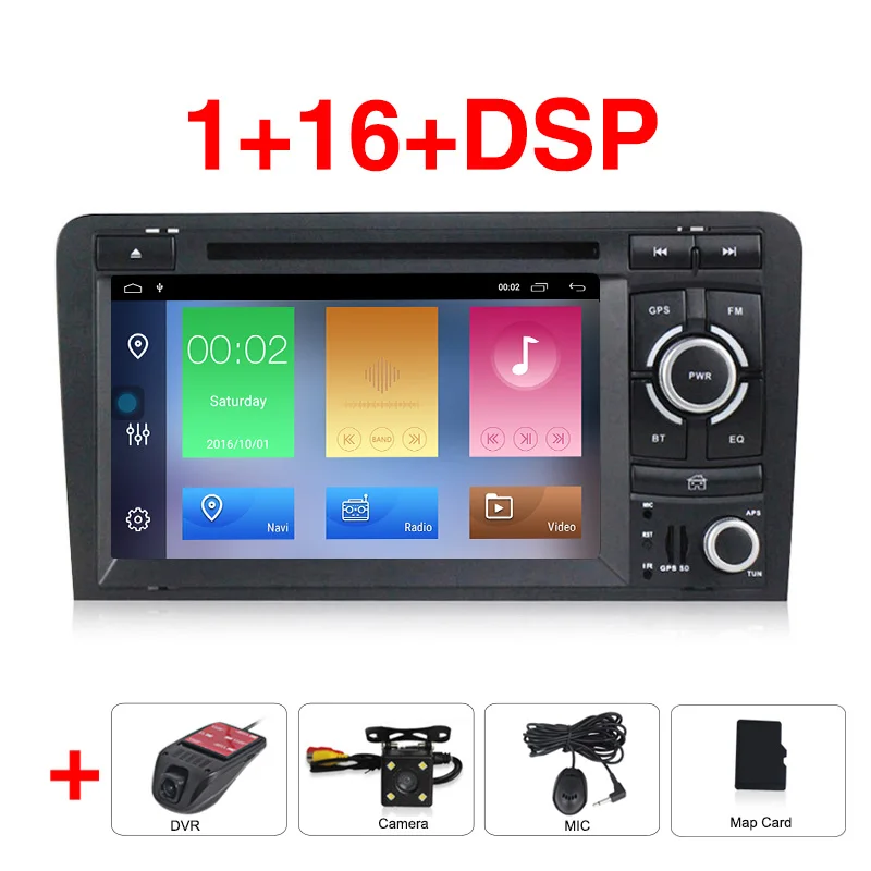 MEKEDE 4G HD Android 9 автомобильный DVD gps для Audi A3 8P 2003-2012 S3 2006-2012 RS3 Sportback 2011 мультимедийный плеер стерео радио - Цвет: 16G