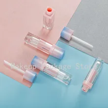10 Вт, 30 Вт, 50 шт. пустой розовый синий Gredient квадратная прозрачная бутылка для блеска для губ Макияж для губ глазури трубка косметики многоразовая