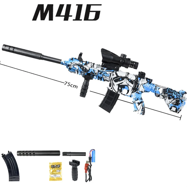 M416 Water Bullet Toy Gun Manual Automatic in 1 Airsoft Colorful Sniper Rifle Boys Birthday Gift CS Shooting Game 4