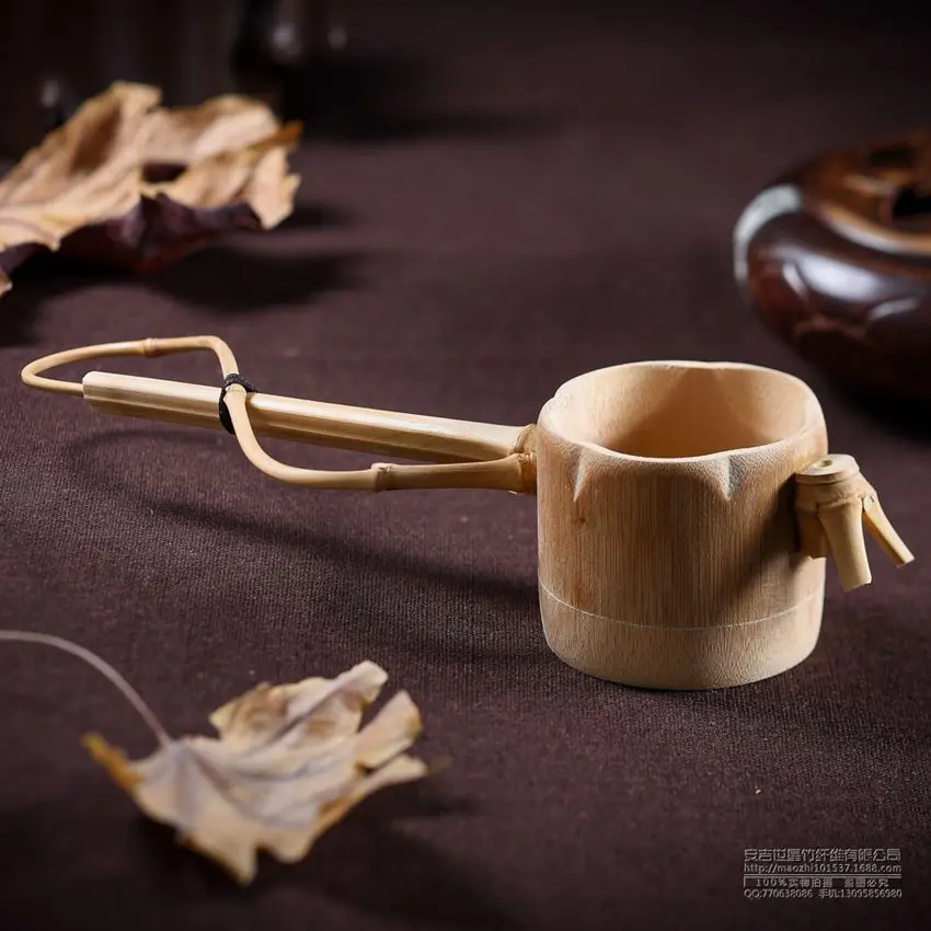 Чай утечка бамбуковая сетка изделия из бамбука модный чай высокого класса чайный набор поставки Чайные Аксессуары чистый натуральный - Цвет: Темный хаки