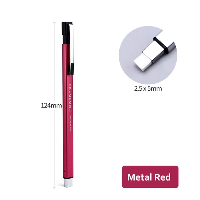 EH-KUMS Red Tombow подойдет как для повседневной носки, так Zero ластик применение металлического свинца ручка Тип 2,5 мм x 5 мм Прямоугольник наконечник Классическая приковывающая взгляд для точного аккуратно стереть коррекции освещения - Цвет: EH-KUMS Red