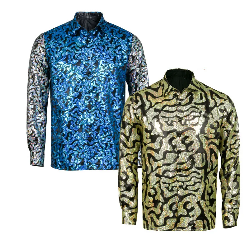 

Takerlama Joe Exotic Costume Shirt Adult Long Sleeve Shirt Men Tops Bar DJ Outfit Halloween Carnival Fancy Cosplay