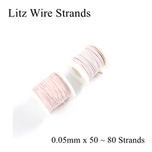 0,05 мм 50 80 прядь многожильный провод пряди с украшением в виде кристаллов микро антенна Occ многожильные провода серебро наушники Litz кабель Diy 0,05