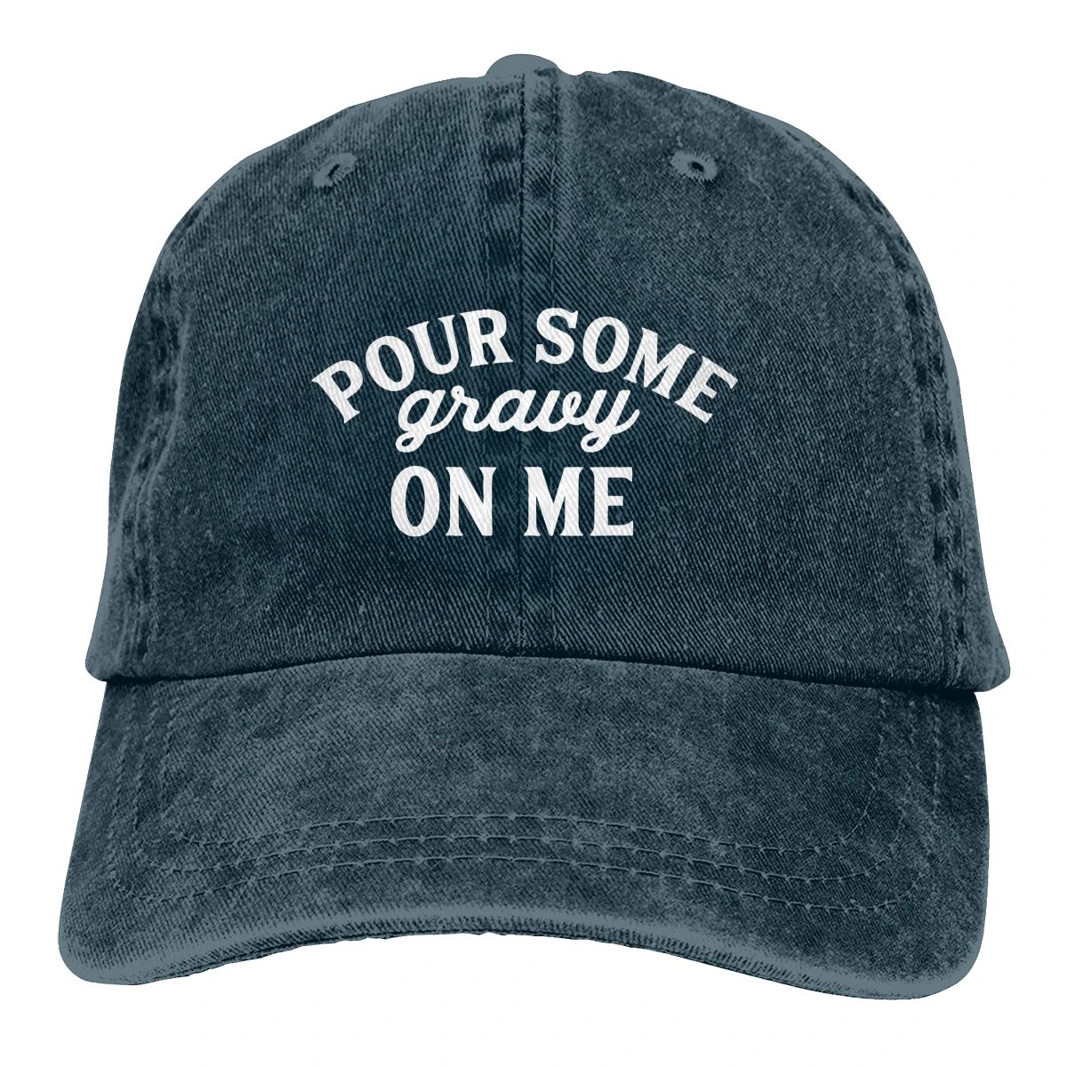 Pour Some Gravy On Me Casquette Черная мужская и женская джинсовая бейсболка с ремешком Регулируемая Кепка для гольфа