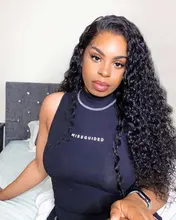 Peluca brasileña de ondas profundas prearrancada, peluca con malla frontal y pelo de bebé, 13x4, para mujeres negras
