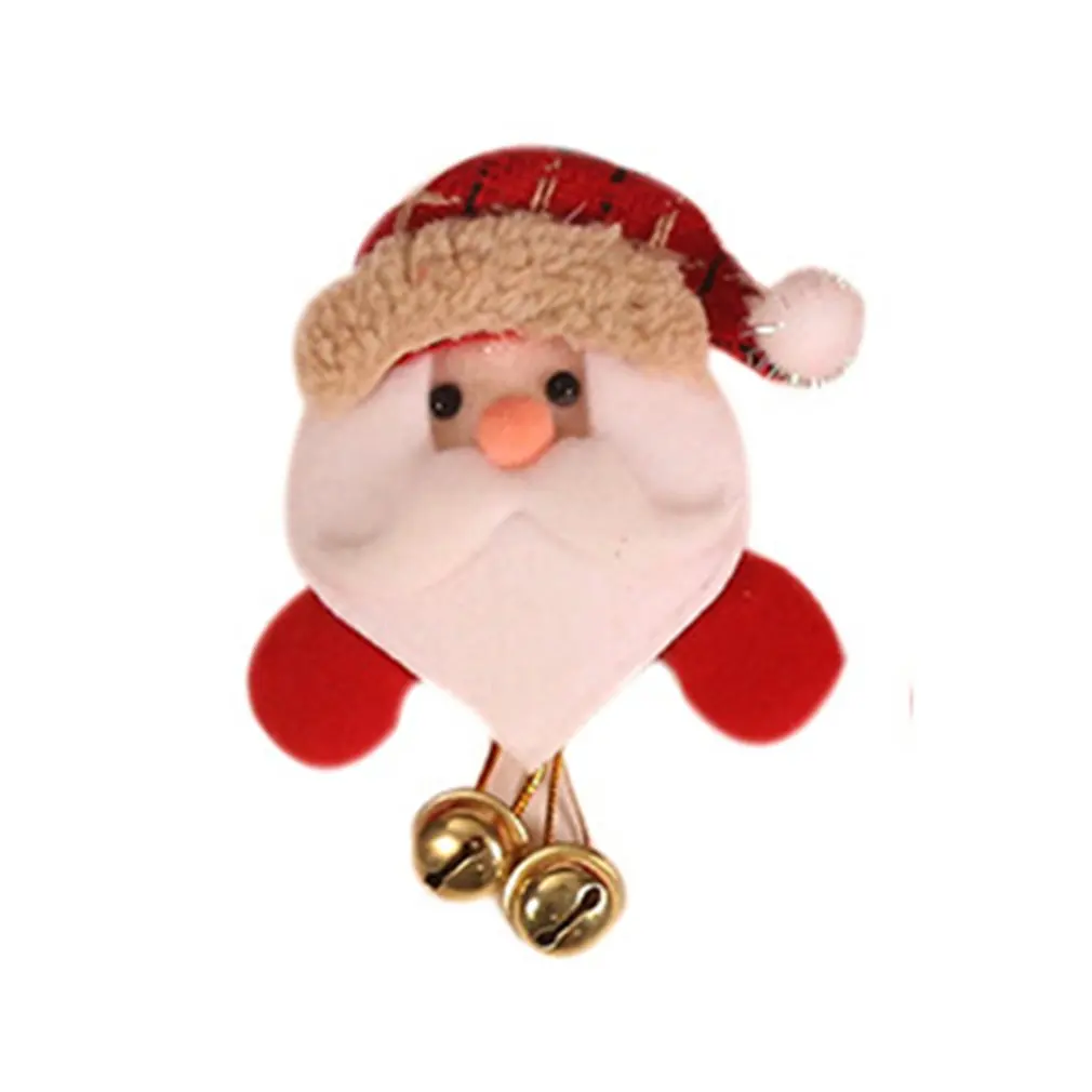 Christmas Decorations Glowing Hanging Bell Brooch Badge Old Man Snow Deer Bear Christmas Gift Child Gift