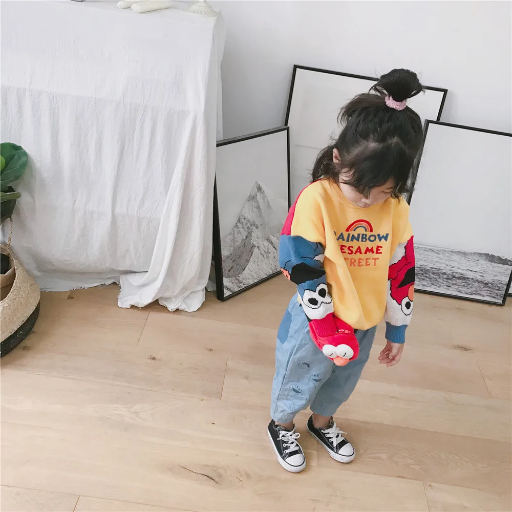 Tonytaobaby/Новинка; детская одежда для мальчиков и девочек; свитер из чистого хлопка; свитер для малышей; сезон осень-зима