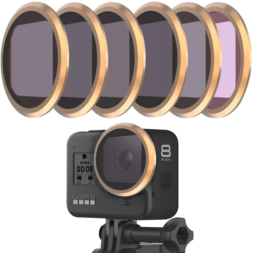 

Sport Action Accessories For Gopro Hero 8 Black Lens Filter Hero8 Filters Neutral Density CPL+ND4+8+16+ND32 Set Lens Protector