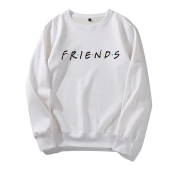 

Friends Letter Print Hoodies Women Sweatshirt Round Neck Long Sleeve Loose Hoodie Streetwear 2019 Moletom Sudadera Mujer