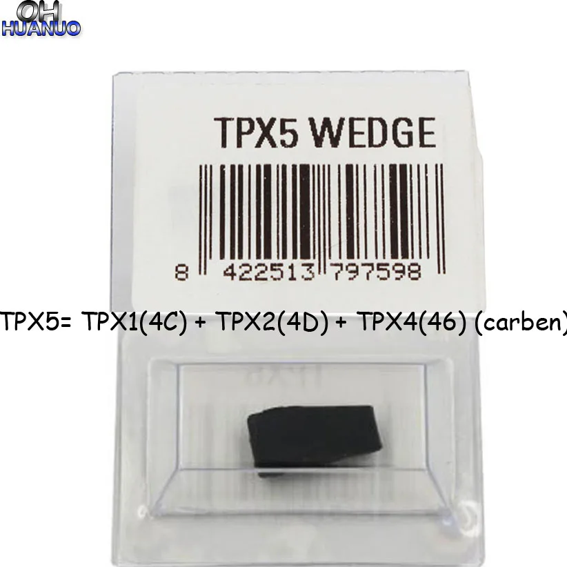 Чип транспондера для дистанционных ключей TPX5 Керамический чип cloner = TPX1(4C) + TPX2(4D)