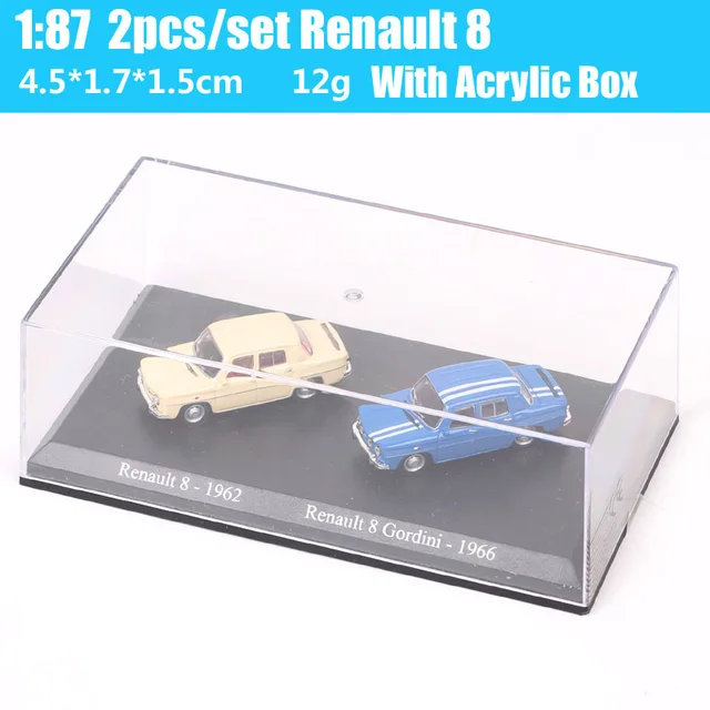 1/87 Scale Small Classic Universal Hobbies Peugeot 404 Berline 196 Taxi Royal Circus Diecast Metal Car Model Toy Vehicle Replica 2pcs set