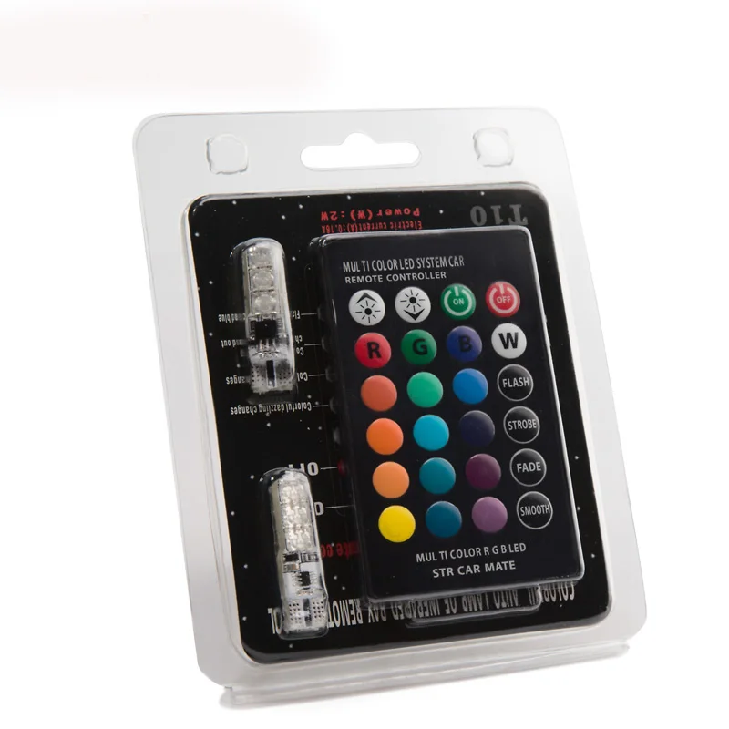 Creadvent RGB светодиодный T10 W5W автомобильный габаритный фонарь 194 168 лампа с