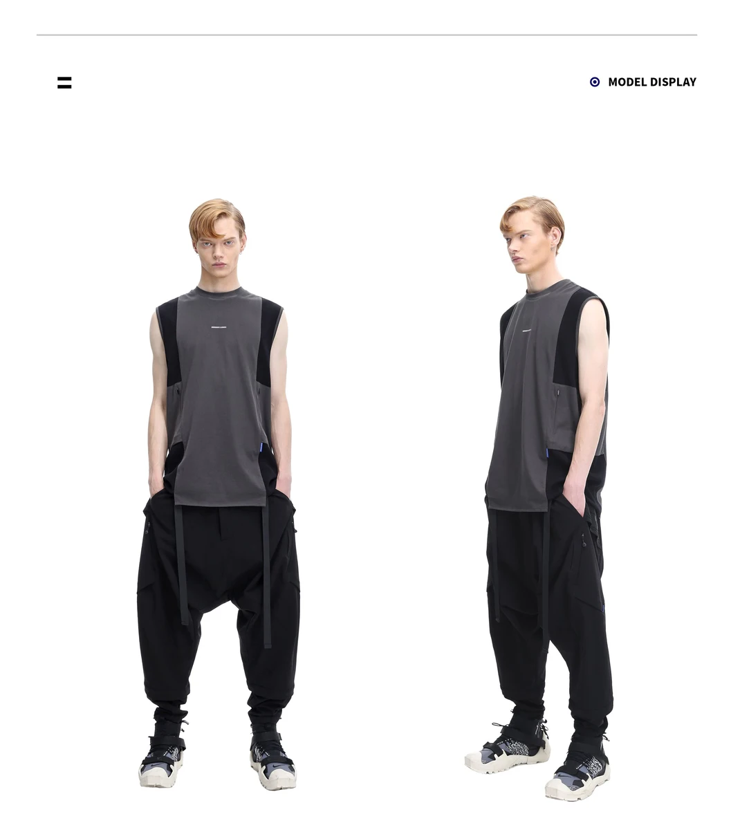 Reindee Lusion 21 ss 2 in 1 Molle system low crotch samurai pants techwear water repellent multi pockets waist adjustment