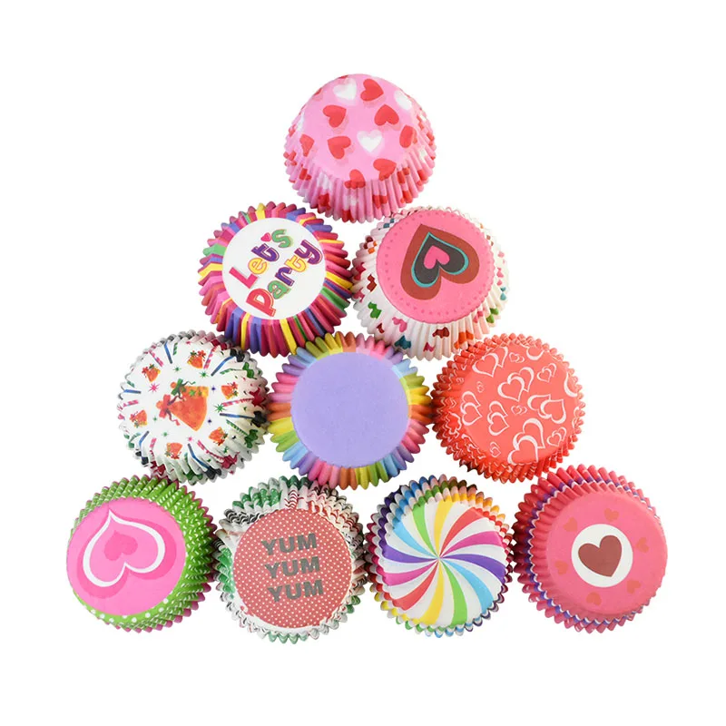 100pcs/set Muffin Liners Cupcake Paper Cups Cake Forms Baking Box Case Cake Mold Decorating Tool Wedding Birthday Party Supplies 100pcs/set Muffin Liners Cupcake Paper Cups Cake Forms Baking Box Case Cake Mold Decorating Tool Wedding Birthday Party Supplies