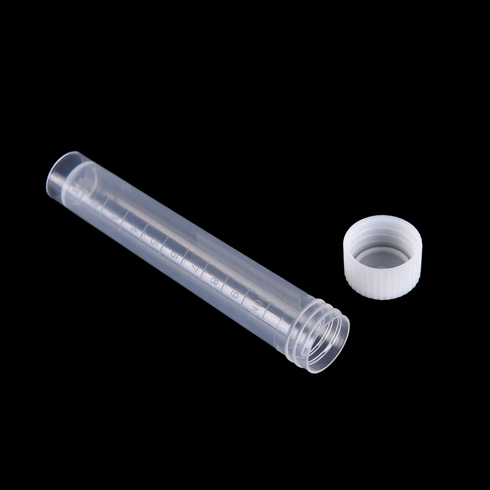 JETTING 20pcs 10ml Lab Plastic Frozen Test Tubes Vial Seal Cap Container for Laboratory School Educational Suppy