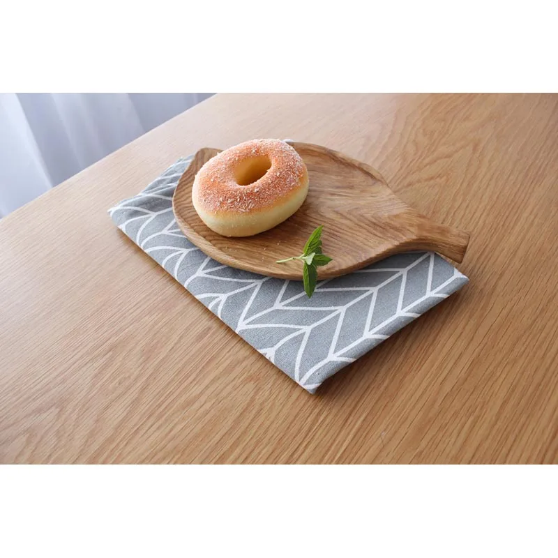 D 1PCS 30x40cm 30x40cm Geometry Square Simple Classic Quality Table Napkin Towels Dining Table Mats Cotton Place Mats Plate Mat Coasters - Цвет: D 1PCS 30x40cm