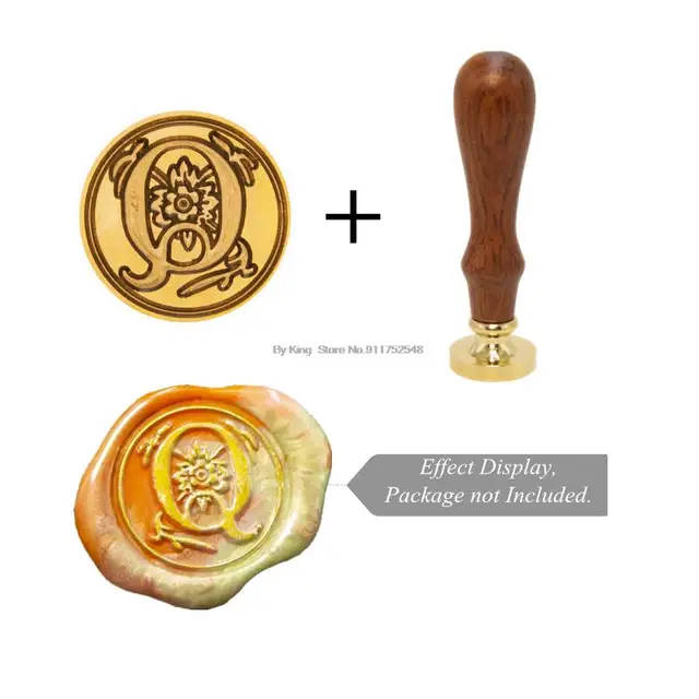 Retro Wax Stamp 26 Letter A-z Alphabet Initial Sealing Wax Seal Stamp Ancient Seal Post Decorative Clear Stamps Hobby Tools Sets Style 17