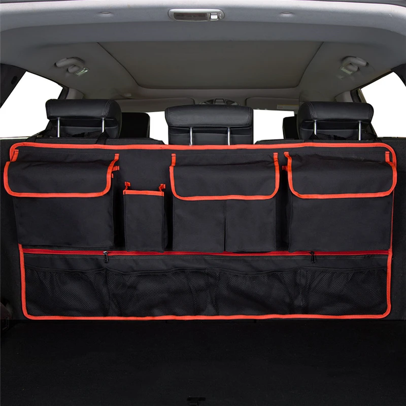 Car Trunk Storage Hanging Bag 600D Oxford Cloth Back Seat Multifunctional Organizer