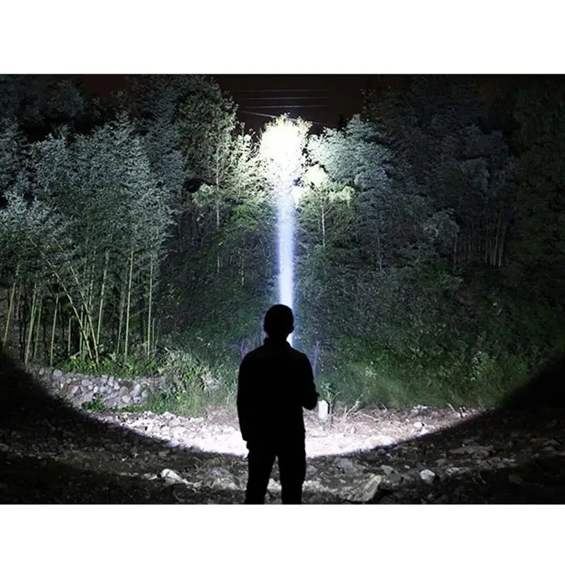 Super Bright Powerful USB LED flashlight Searching Torches Light Lamp Hand Camping Lantern for Hunting Camping Hiking Caving