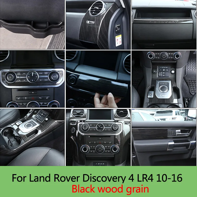 

For Land Rover Discovery 4 LR4 10-16 Black Wood Grain Car Central Control Instrument Panel Interior Decorative Frame Accessories