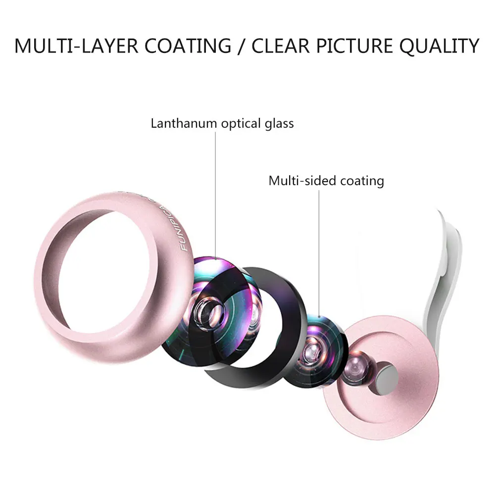 

2 Functions Mobile Phone Lens 0.6X Wide Angle Len & 15X Macro HD Camera Lens Universal for All Phone