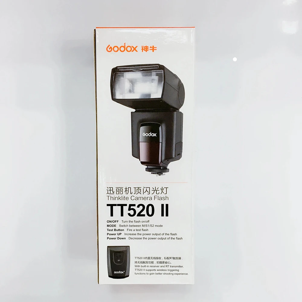 Godox TT520 II Вспышка Speedlite TT520II встроенный 433 МГц беспроводной прием сигнала для Canon Nikon Pentax Olympus DSLR камер