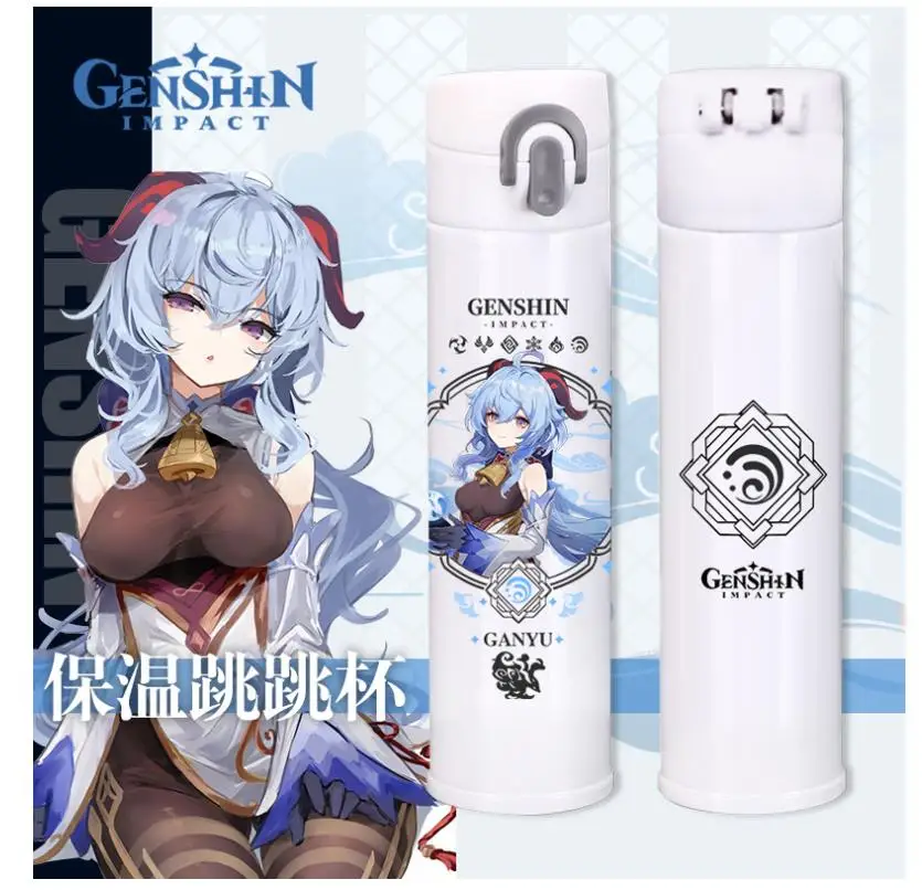

Game Genshin Impact Kaeya Zhongli Thermos Klee Keqing 400ml Cup Character Xiao Venti Stainless Steel Water Bottle Vacuum Flasks