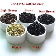 500 шт 3,5 мм микро-локоны кольца Бусины волосы на кольцевом креплении бусины Безвинтовые выровненные бусины Алюминиевые кольца для наращивания волос LZH0039