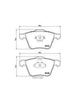 

Brake pads Volvo XC90 02 front Brembo art. P86,018